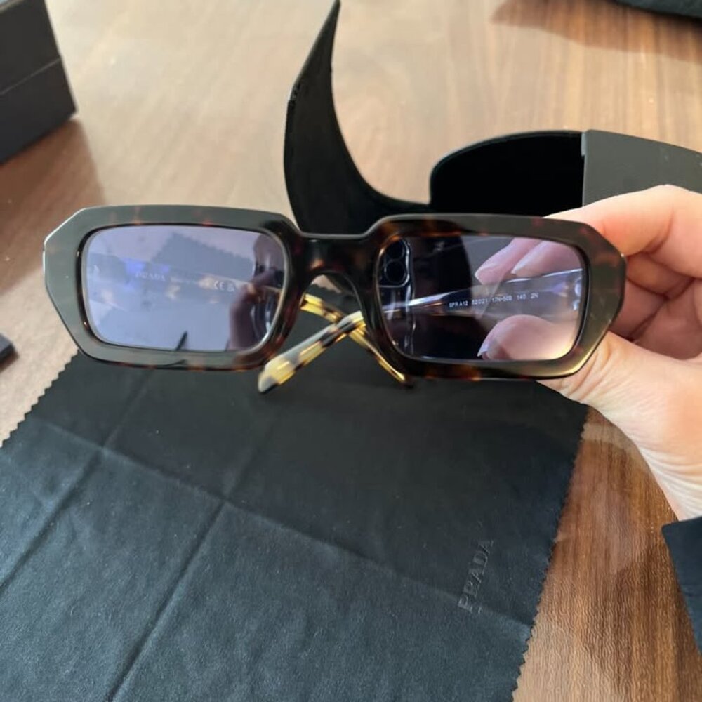 Prada Rectangular Sunglasses Like New! Only Worn … - image 1